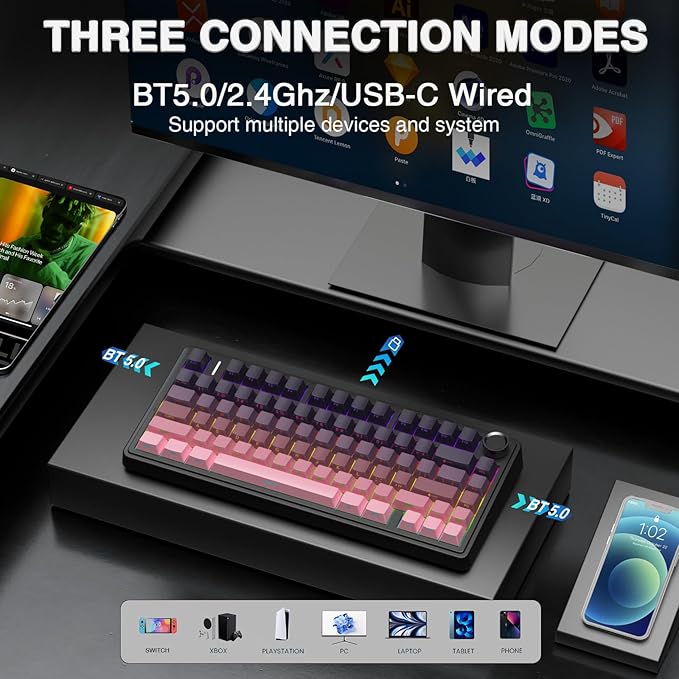 Tastatur Rosa Schwartz