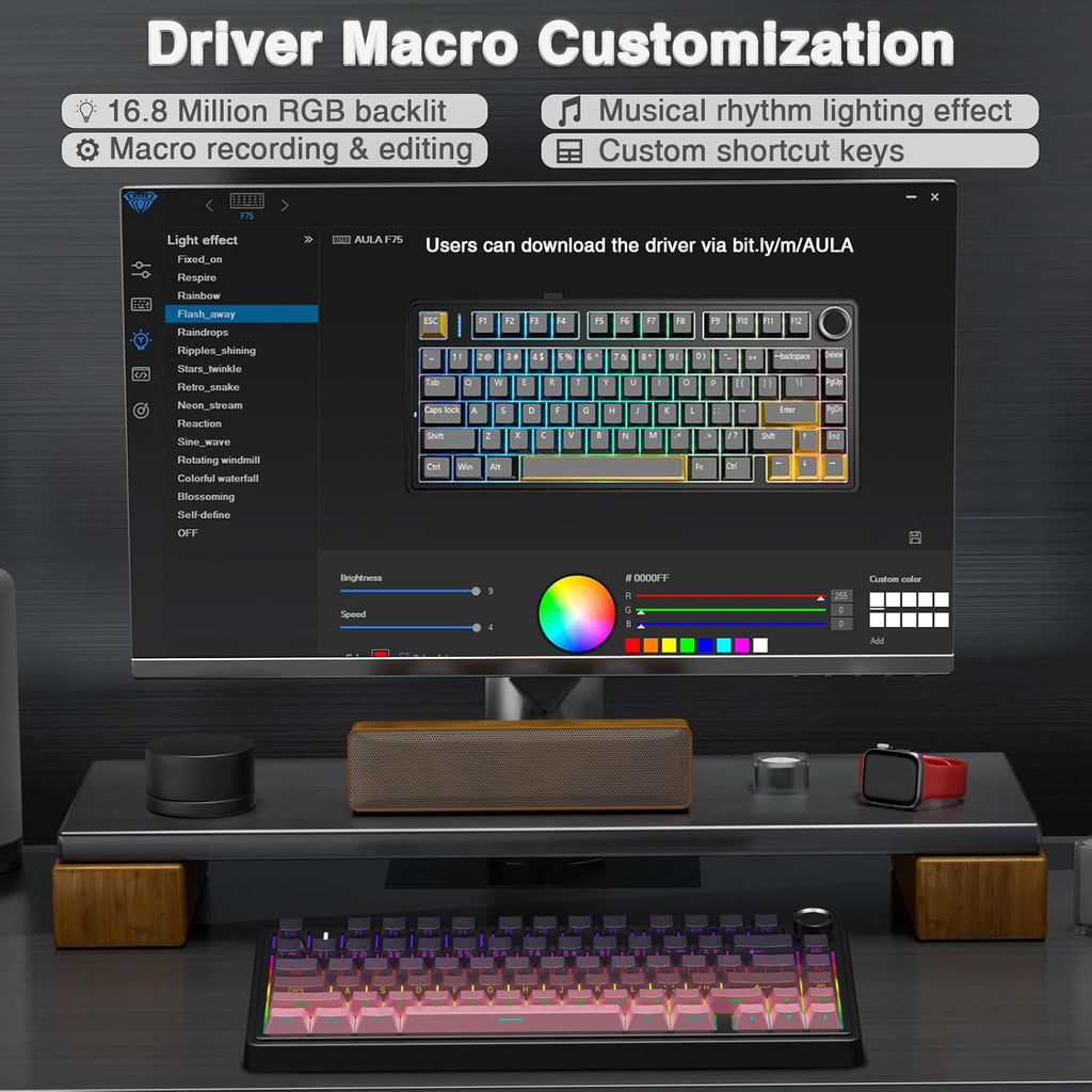 Tastatur Rosa Schwartz